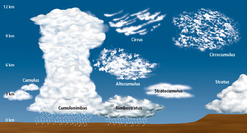Types Of Clouds Chart